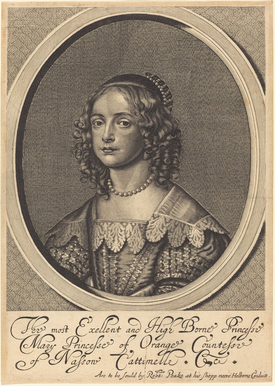 Mary, prinsesse af Orange af William Faithorne after Sir Anthony van Dyck