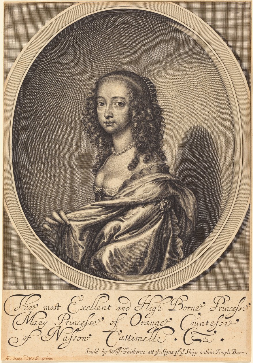 Mary, prinsesse af Orange af William Faithorne after Sir Anthony van Dyck