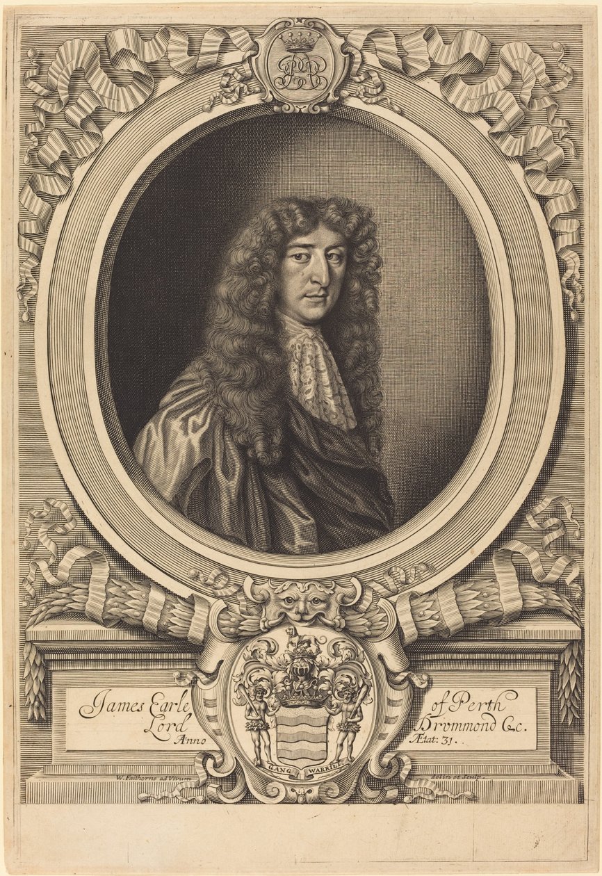 James Drummond, jarl af Perth af William Faithorne after Sir Peter Lely