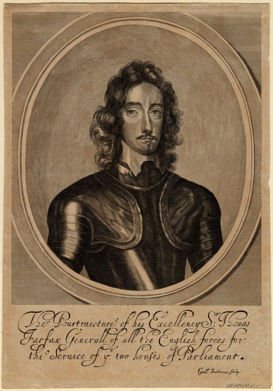 Thomas Fairfax, 3. Lord Fairfax af Cameron, 1645 af William Faithorne the Elder