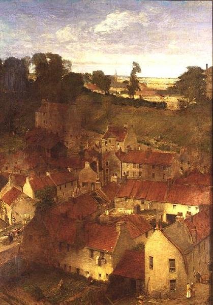 Landsbyen Water of Leith fra et vindue i Rothesay Terrace af William Fettes Douglas