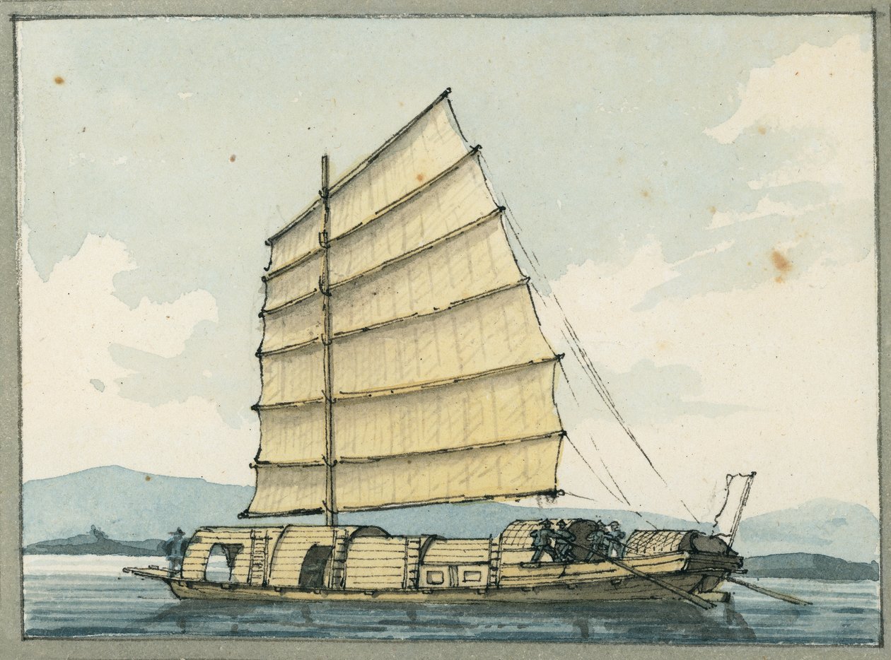 kinesisk handelsbåd af William Ffarington