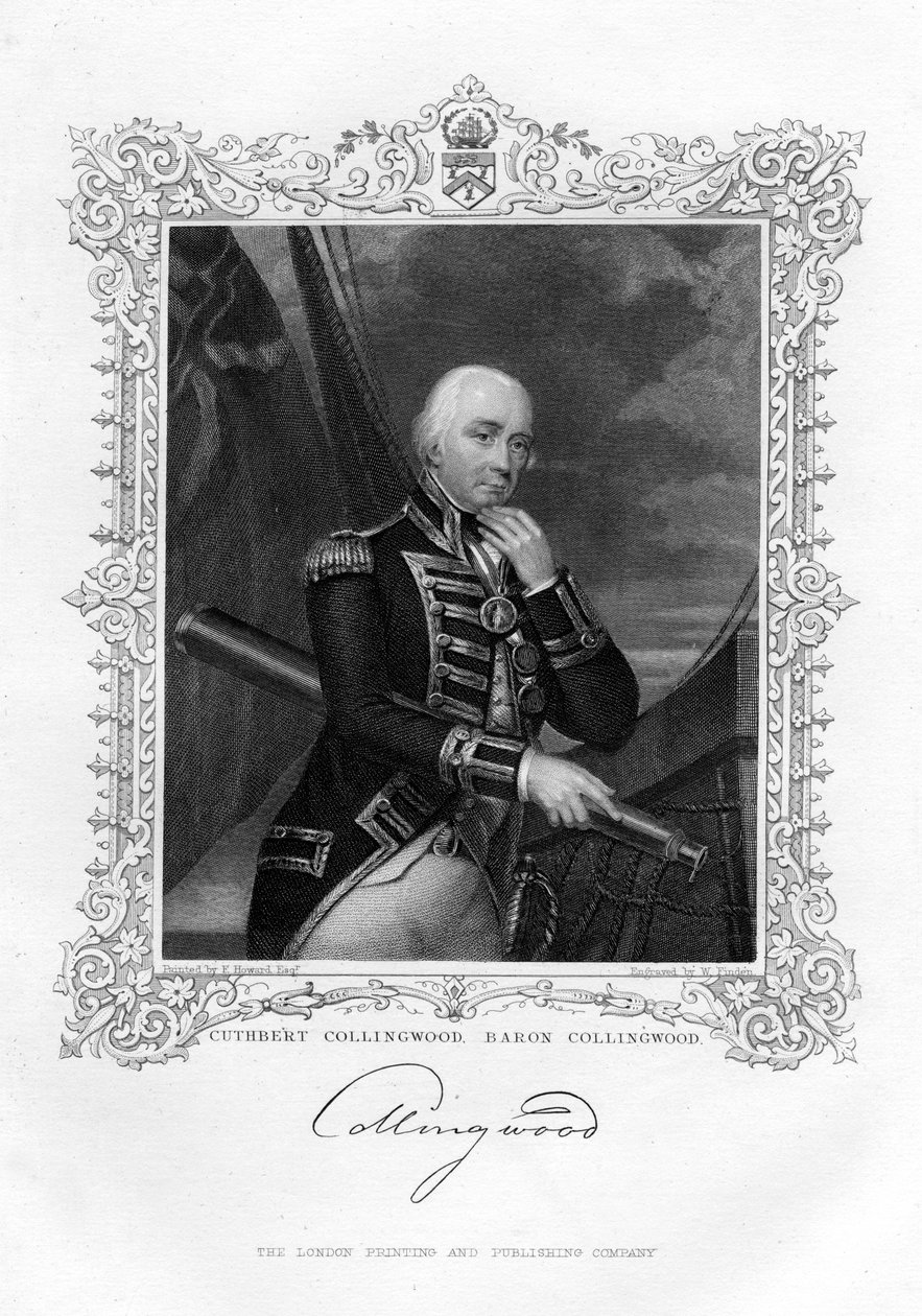 Cuthbert Collingwood, 1. Baron Collingwood, britisk admiral af Royal Navy, 1800-tallet. af William Finden