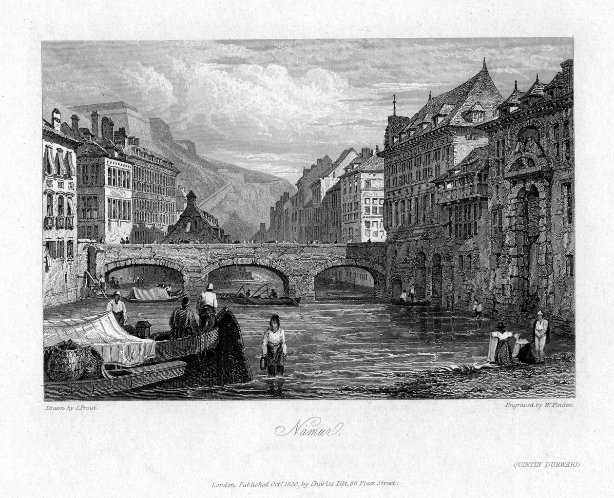 Namur, Belgien, 1830 af William Finden