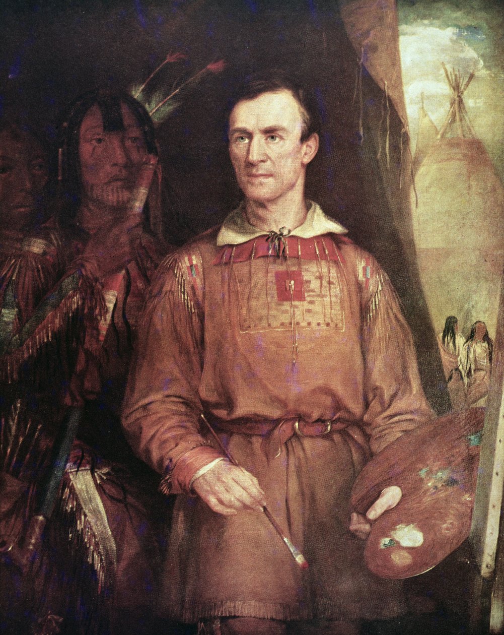 George Catlin (1798-1872) 1849 (olie på lærred) af William Fisk