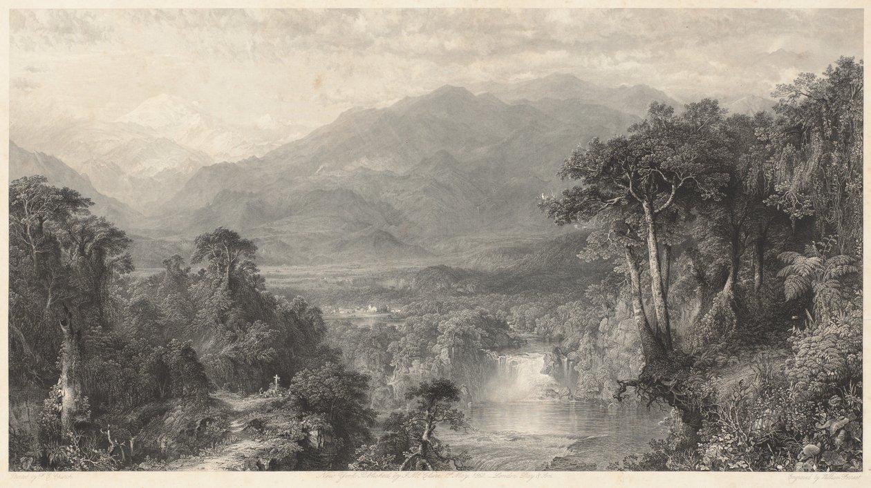 Andesbjergenes hjerte af William Forrest, after Frederic Edwin Church