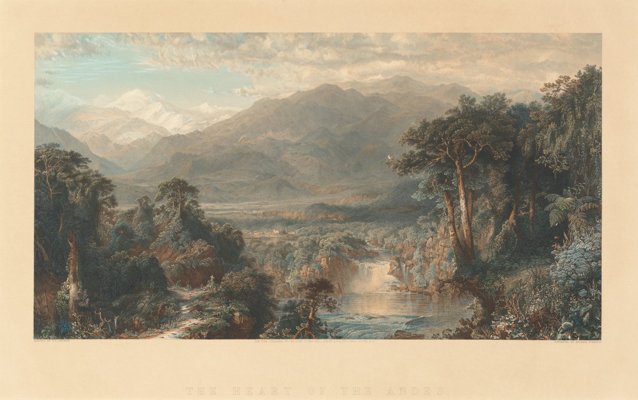 Andesbjergenes hjerte af William Forrest, after Frederic Edwin Church