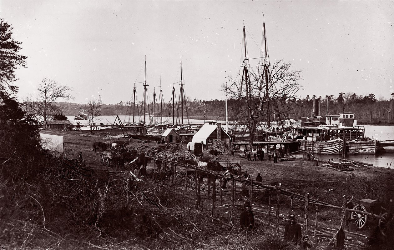 Broadway Landing, Appomattox River, 1864. af William Frank Browne