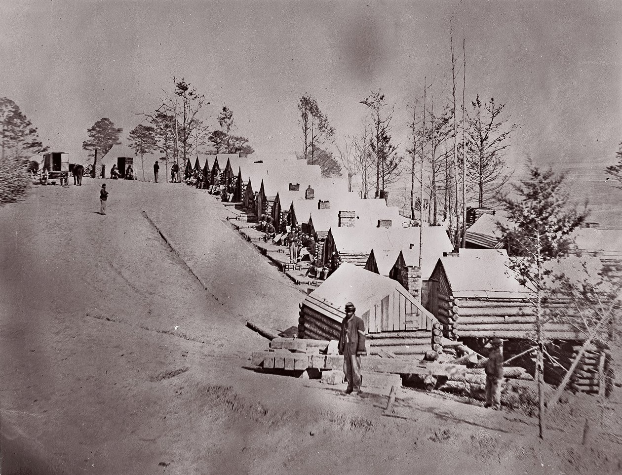 Broadway Landing, Appomattox River, 1864. af William Frank Browne