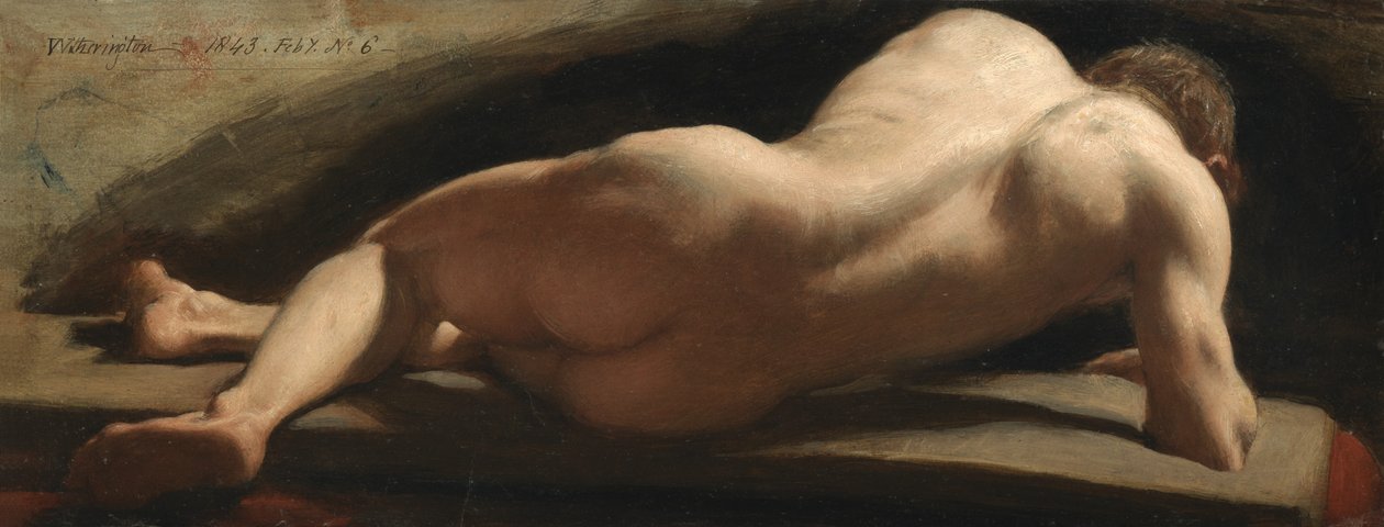 Mandlig nøgen, 1843 af William Frederick Witherington
