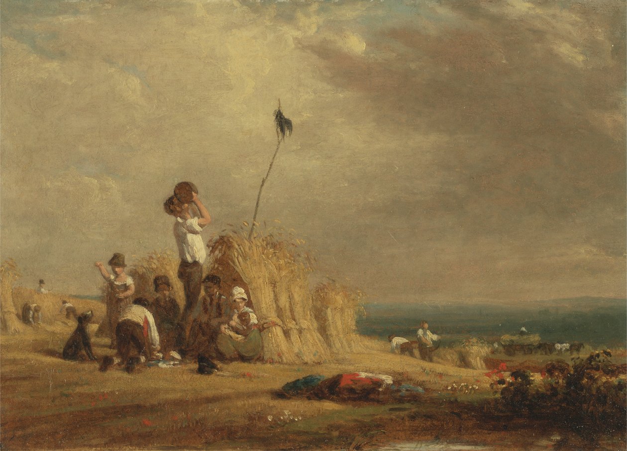Middagshvile, høst (olie om bord) af William Frederick Witherington