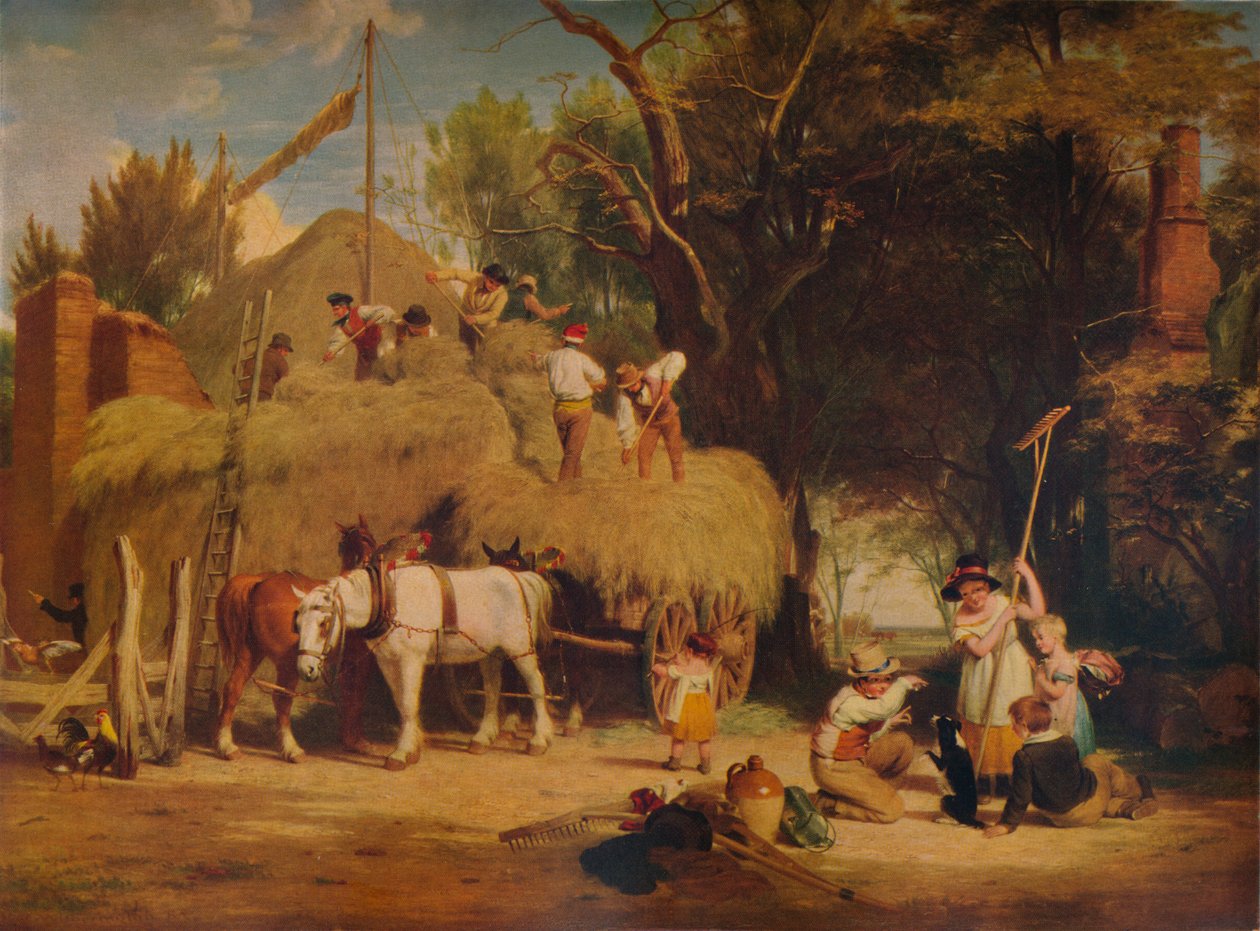 Stacking Hay, 1840, 1938 af William Frederick Witherington