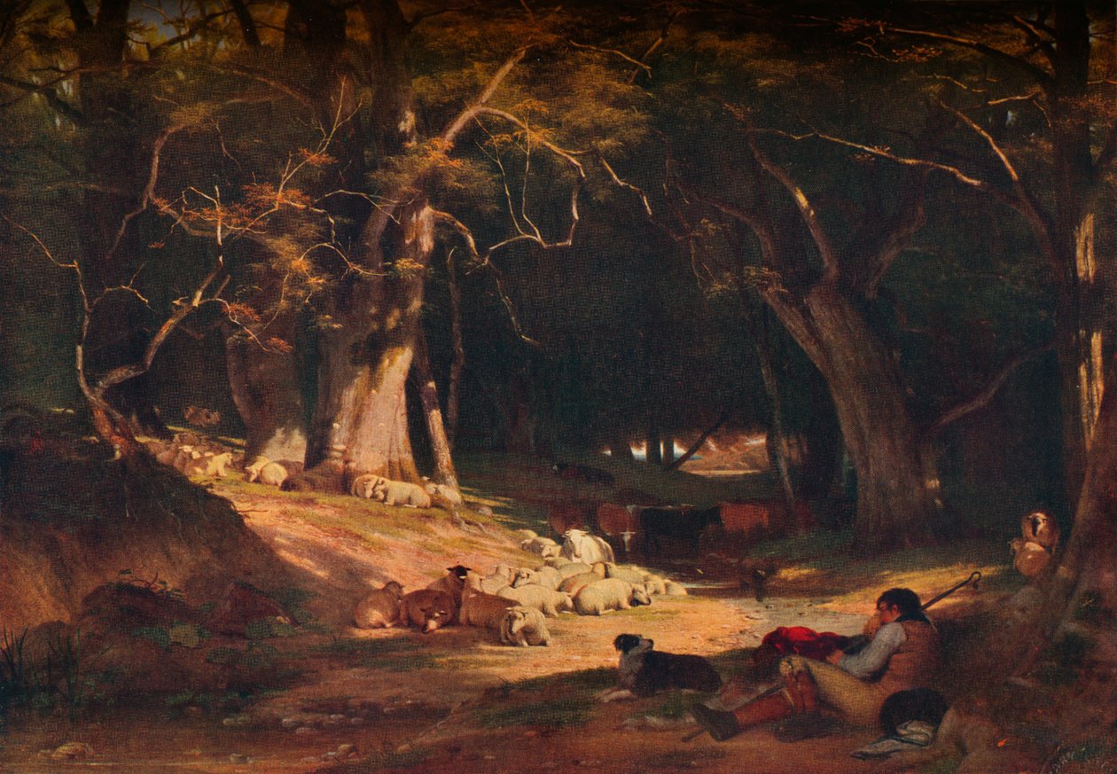 The Mid Day Retreat, c1845 af William Frederick Witherington