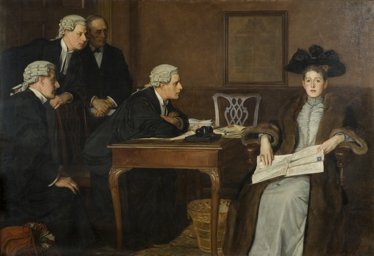 Tiltalte og advokat af William Frederick Yeames