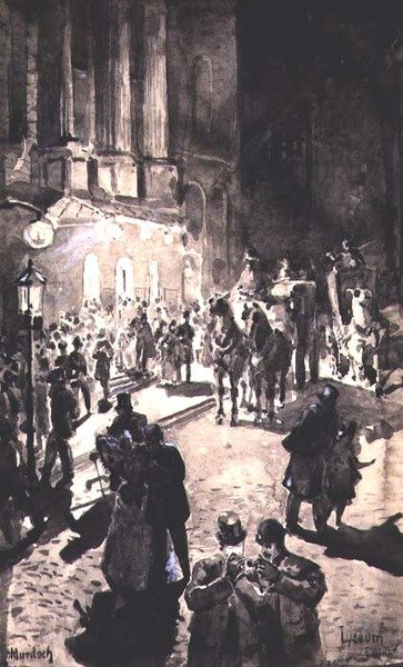 The Door of the Lyceum, Edinburgh (blæk og kinesisk hvid) af William G. Burn Murdoch