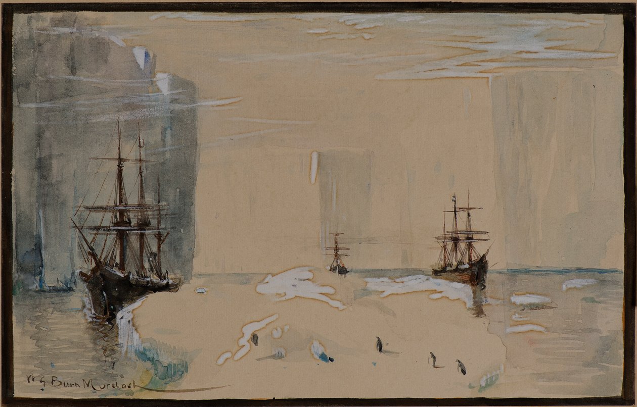 Skitse fra Dundee Antarctic Whaling Expedition af William G. Burn Murdoch