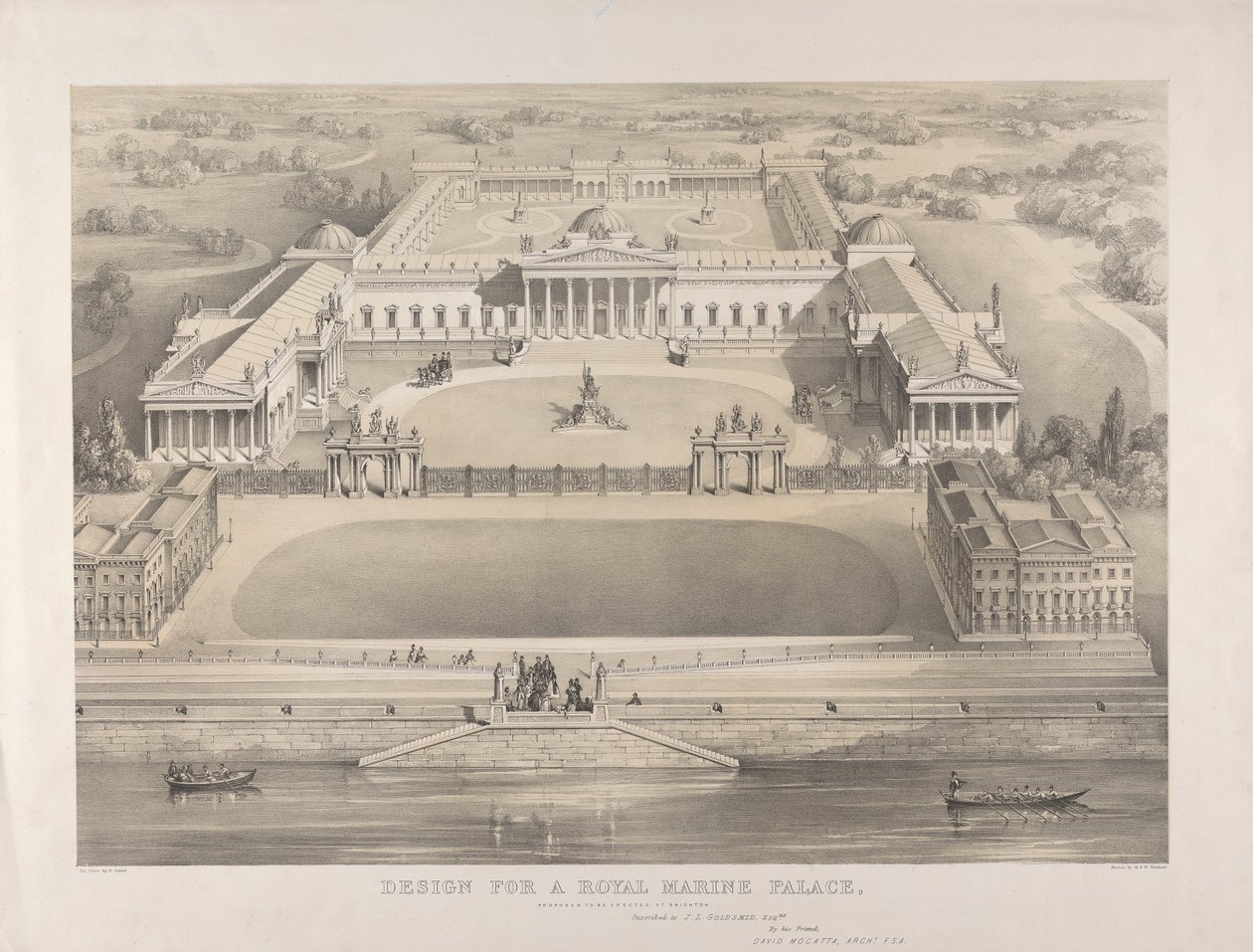 Brighton, Design til et Royal Marine Palace, der foreslås opført af William Gauci