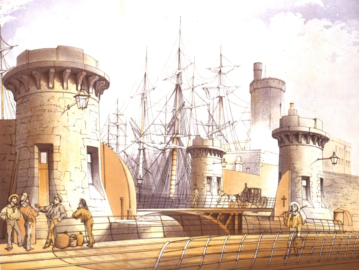 Stanley Dock Gates, 1864 af William Gavin Herdman