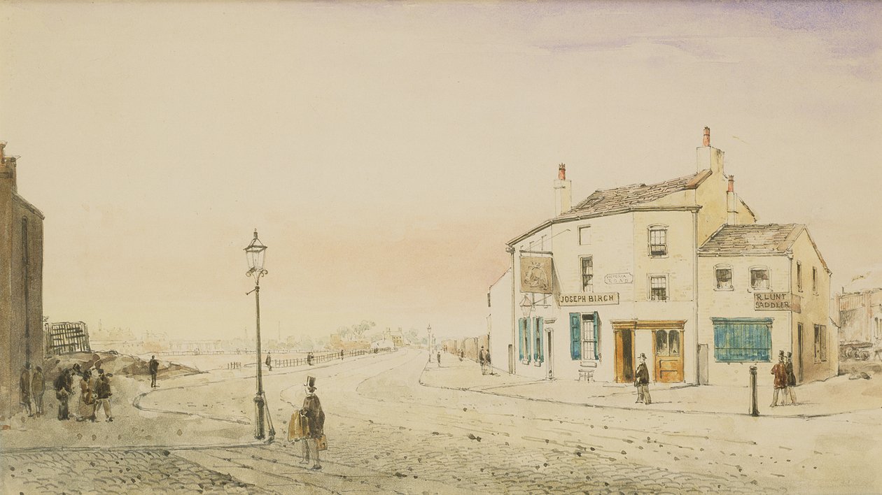 Victoria Road, Bootle (pen og blæk og wc på papir) af William Gavin Herdman