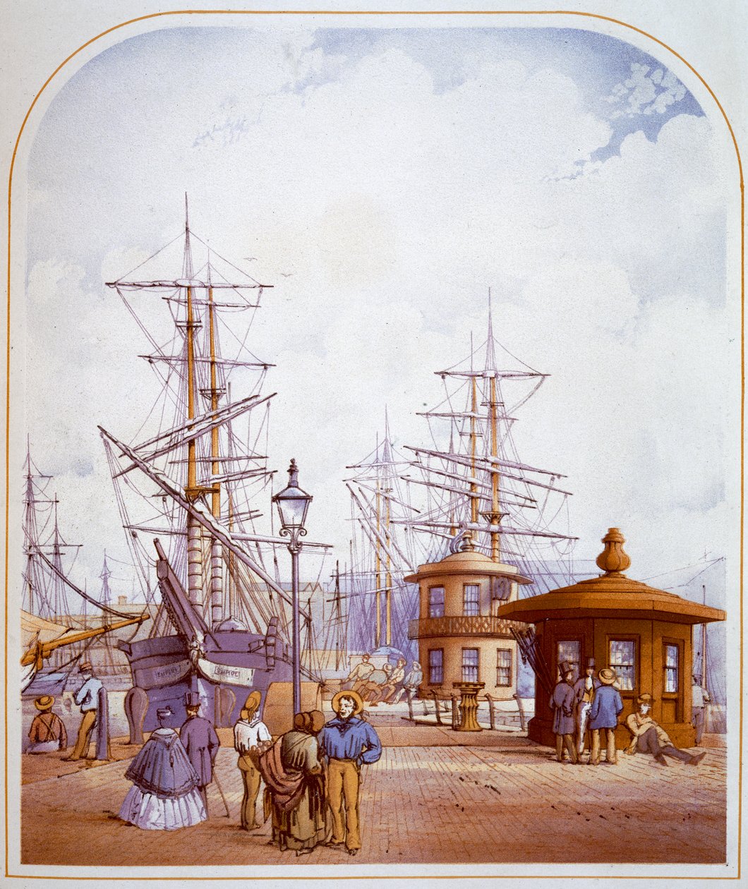 Waterloo Docks, Liverpool, 1864 af William Gawin Herdman