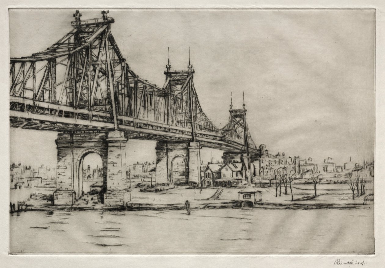 Queensboro Bridge, New York af William George Reindel