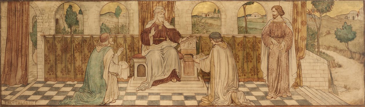 The Parable of the Talents, ca. 1884 (Olie på lærred) af William George Rich