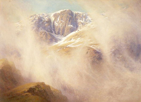 Misty Morning, Hen Tor, Coniston Fells af William Gersham Collingwood