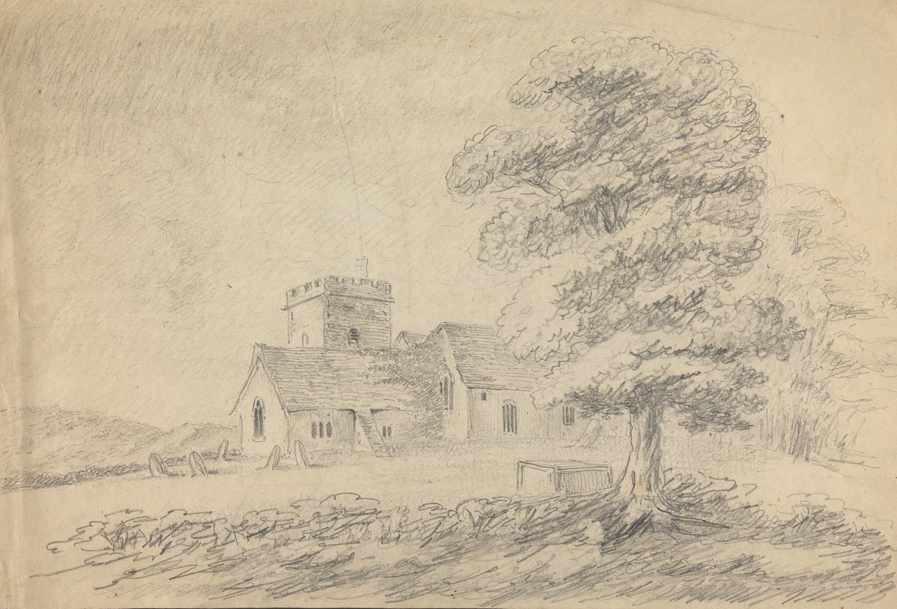 Udsigt over Boldre Kirke af William Gilpin