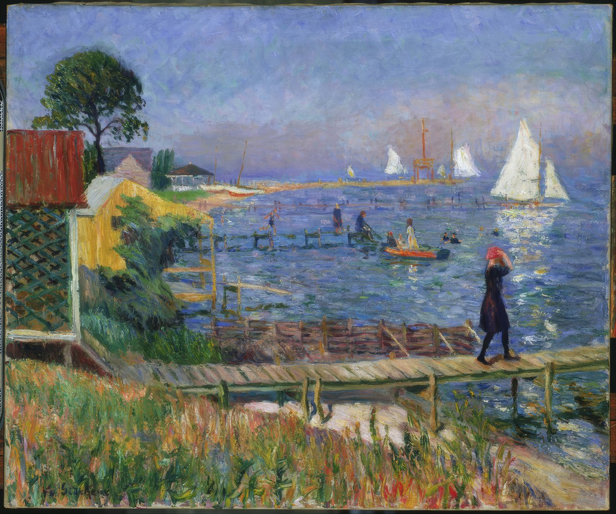 Badegæster i Bellport af William Glackens
