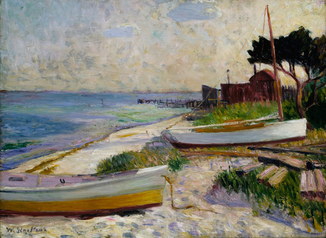 Strandscene af William Glackens
