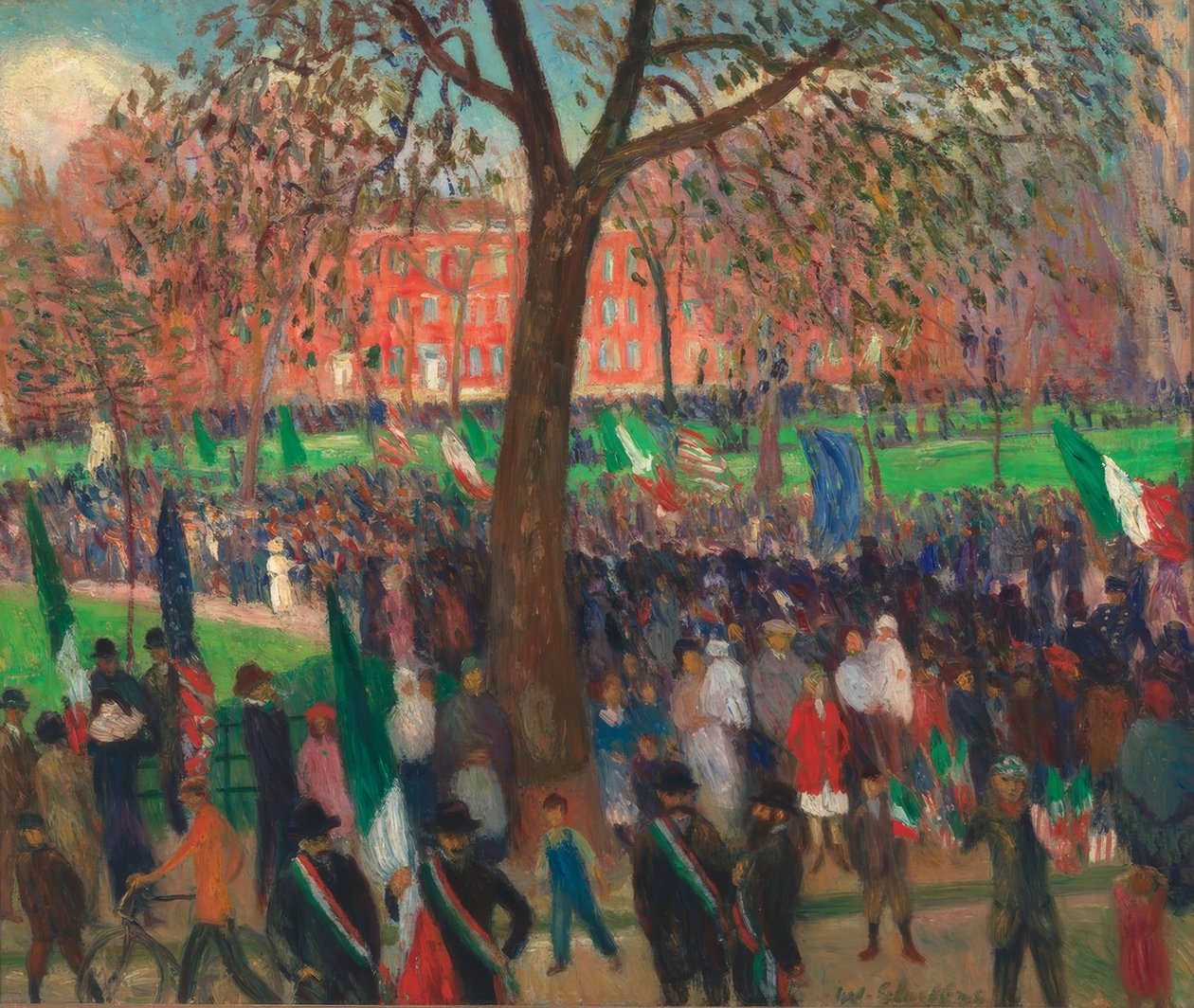 Parade, Washington Square af William Glackens
