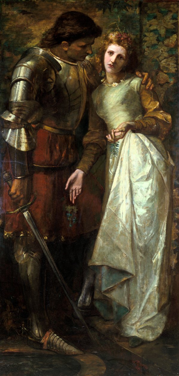 Ophelia og Laertes eller Ophelia Here is Rosemary, 1879. af William Gorman Wills