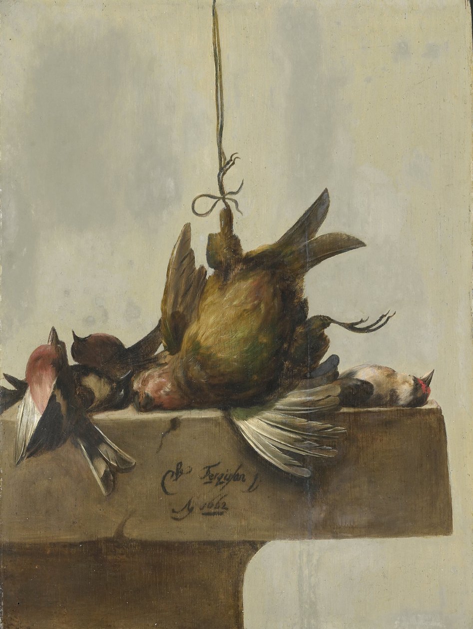 Stilleben med fugle af William Gowe Ferguson