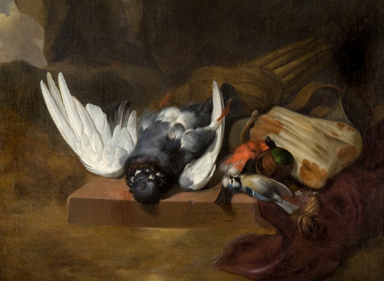 Stilleben med døde fugle (eller dødt fjerkræ) af William Gowe Ferguson