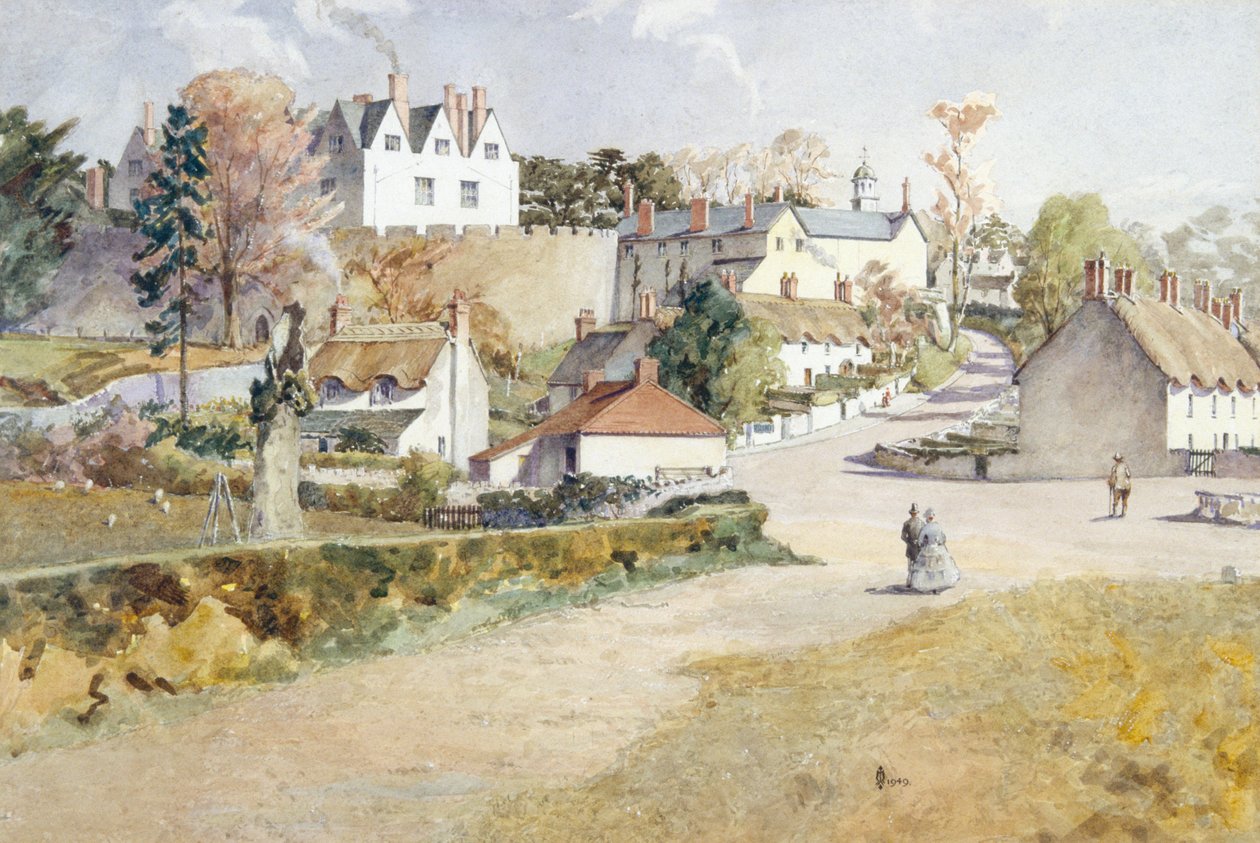 Fagans Castle (akvarel) af William Grant Murray