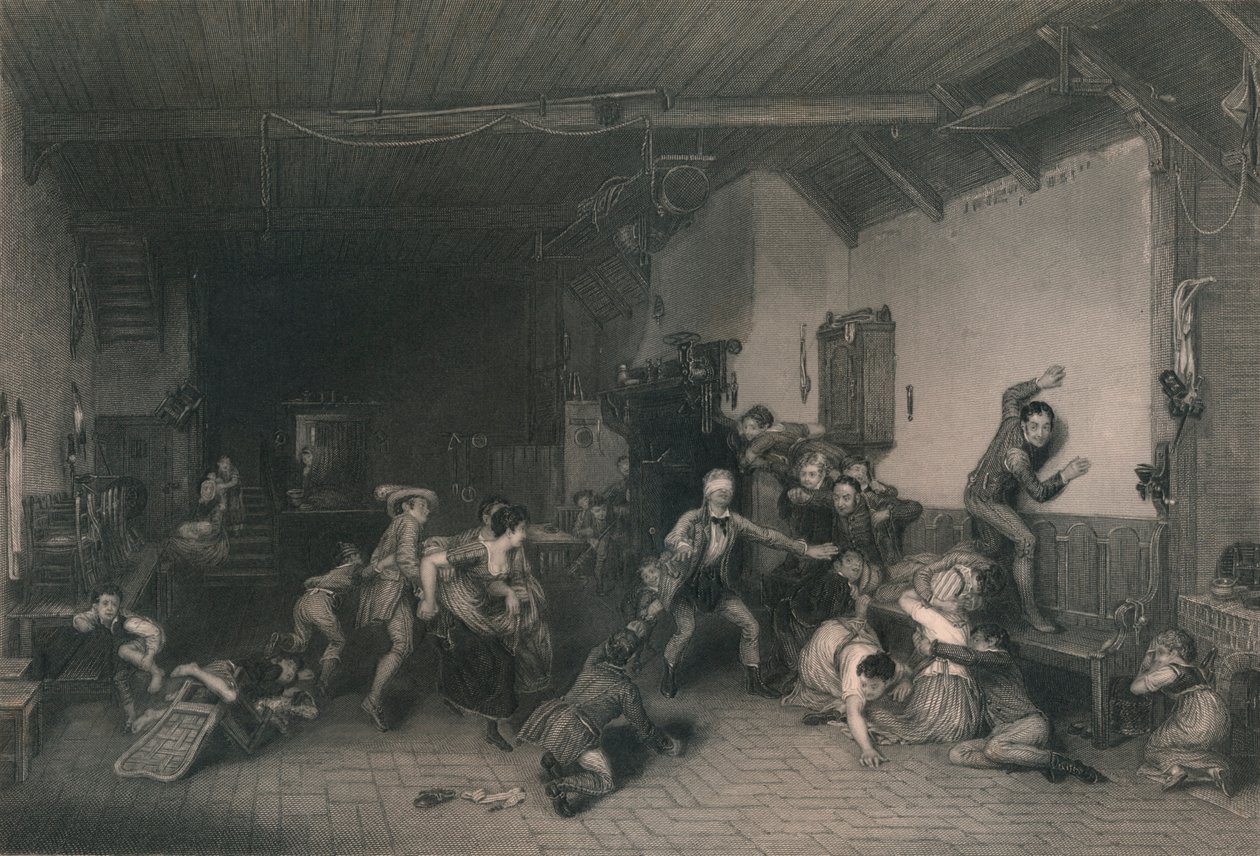 Blind Mans Buff, 1812, midten af det 19. århundrede. af William Greatbach