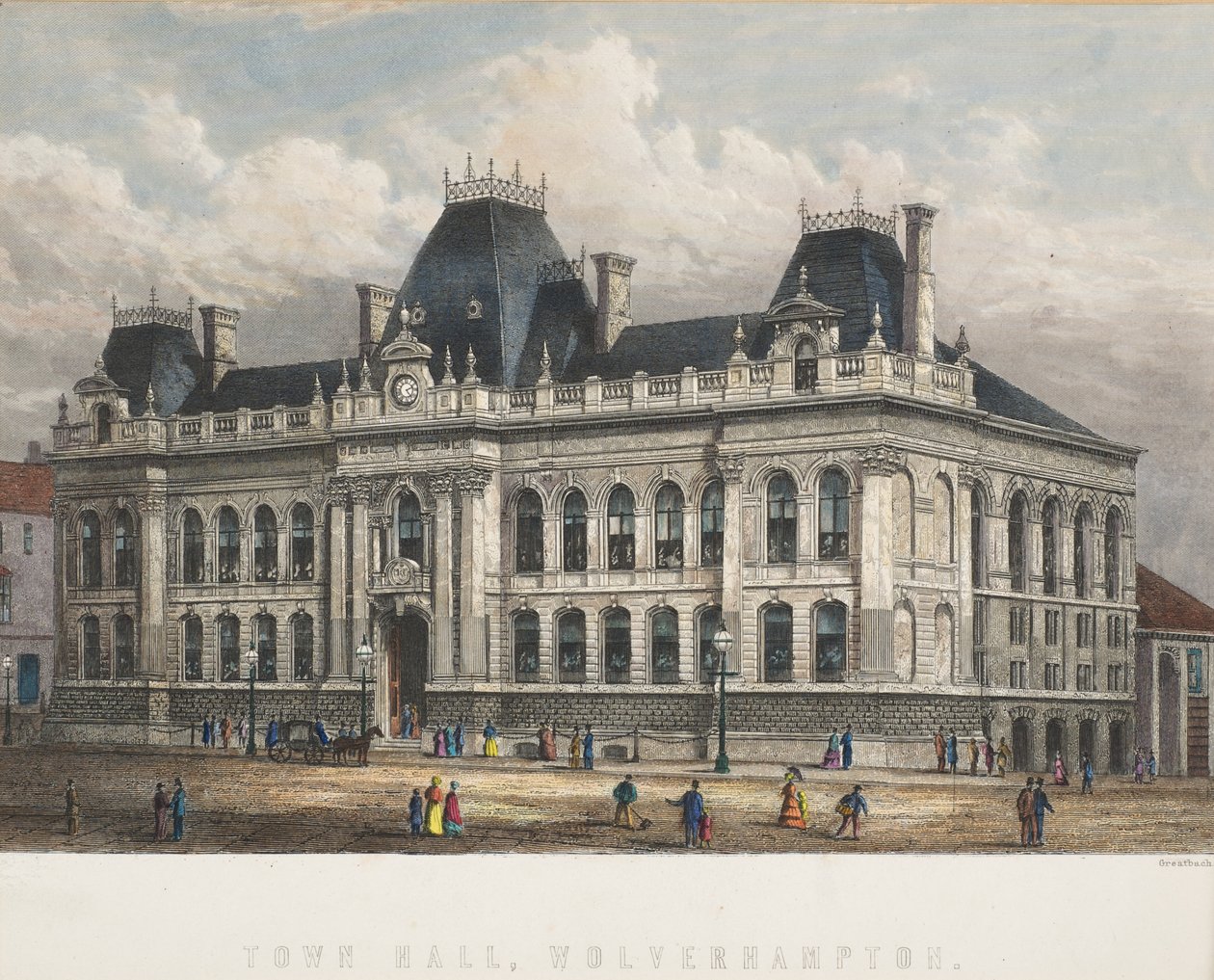 Rådhus, Wolverhampton, ca. 1871 af William Greatbach