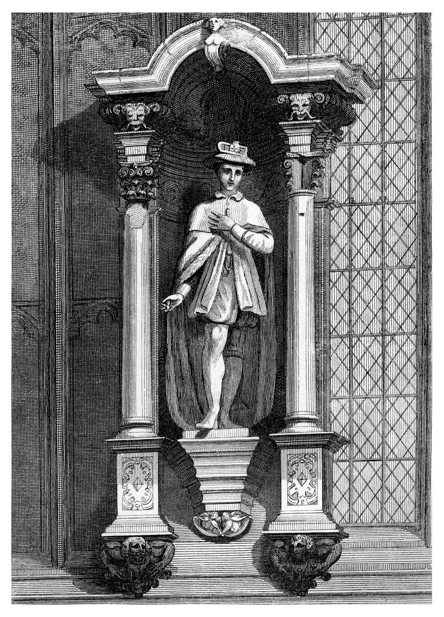 Statuen af Edward VI, fra forsiden af Guildhall Chapel, City of London, 1886. af William Griggs