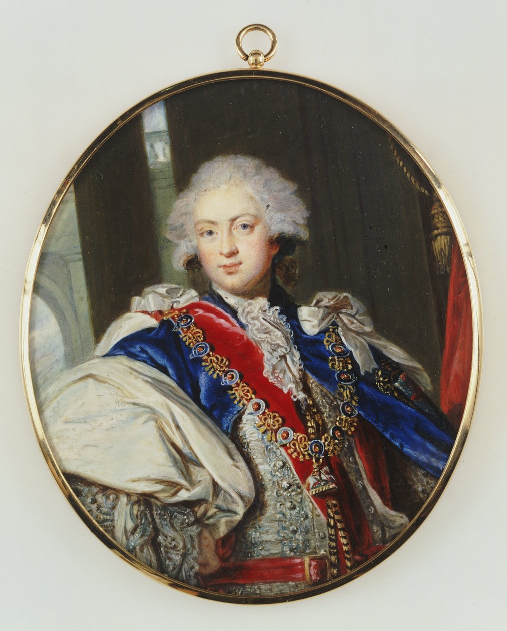 H.R.H. Frederick, Duke Of York, Three Quarter Length, Full Face, Iført Regalier Of The Order Of The Garter af William Grimaldi
