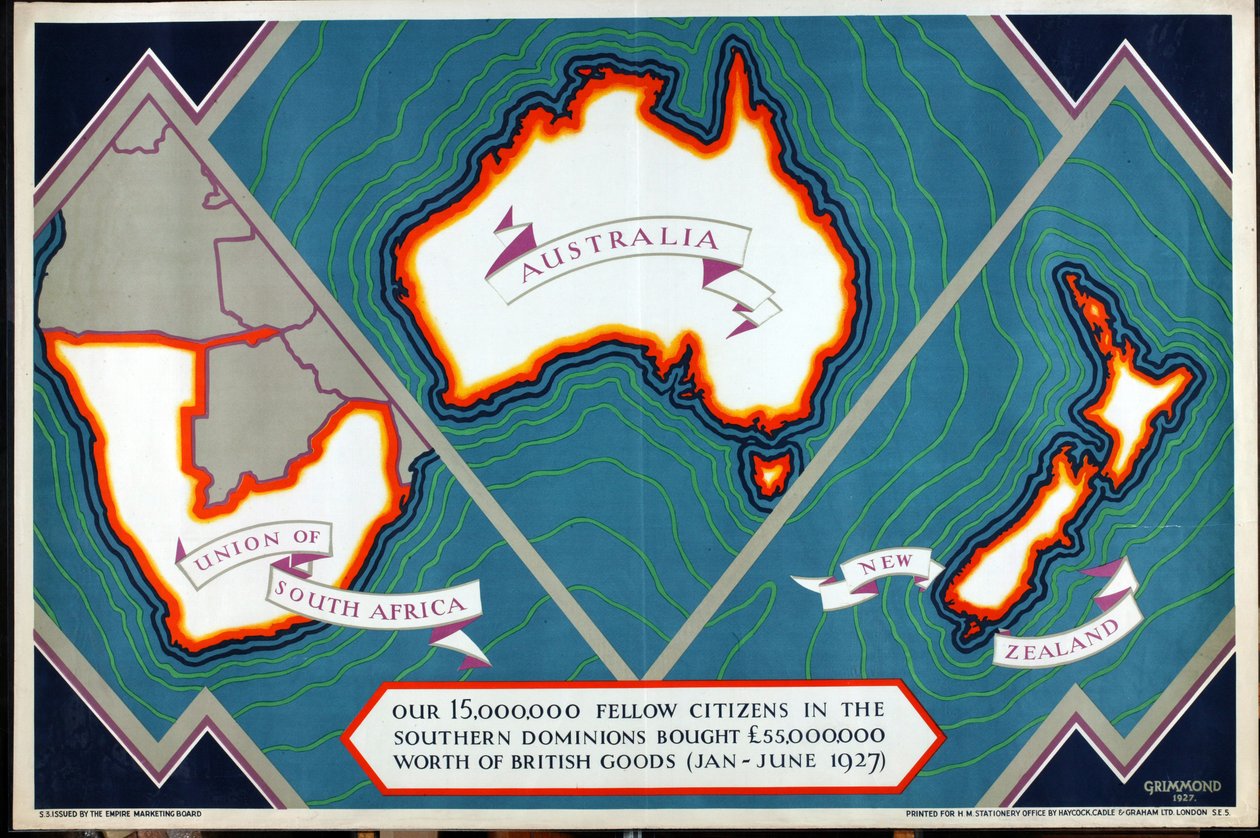 Union of South Africa, Australien, New Zealand, fra serien 