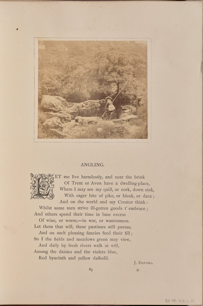 [En dreng med en fiskestang og en ruse, England]. af William Grundy