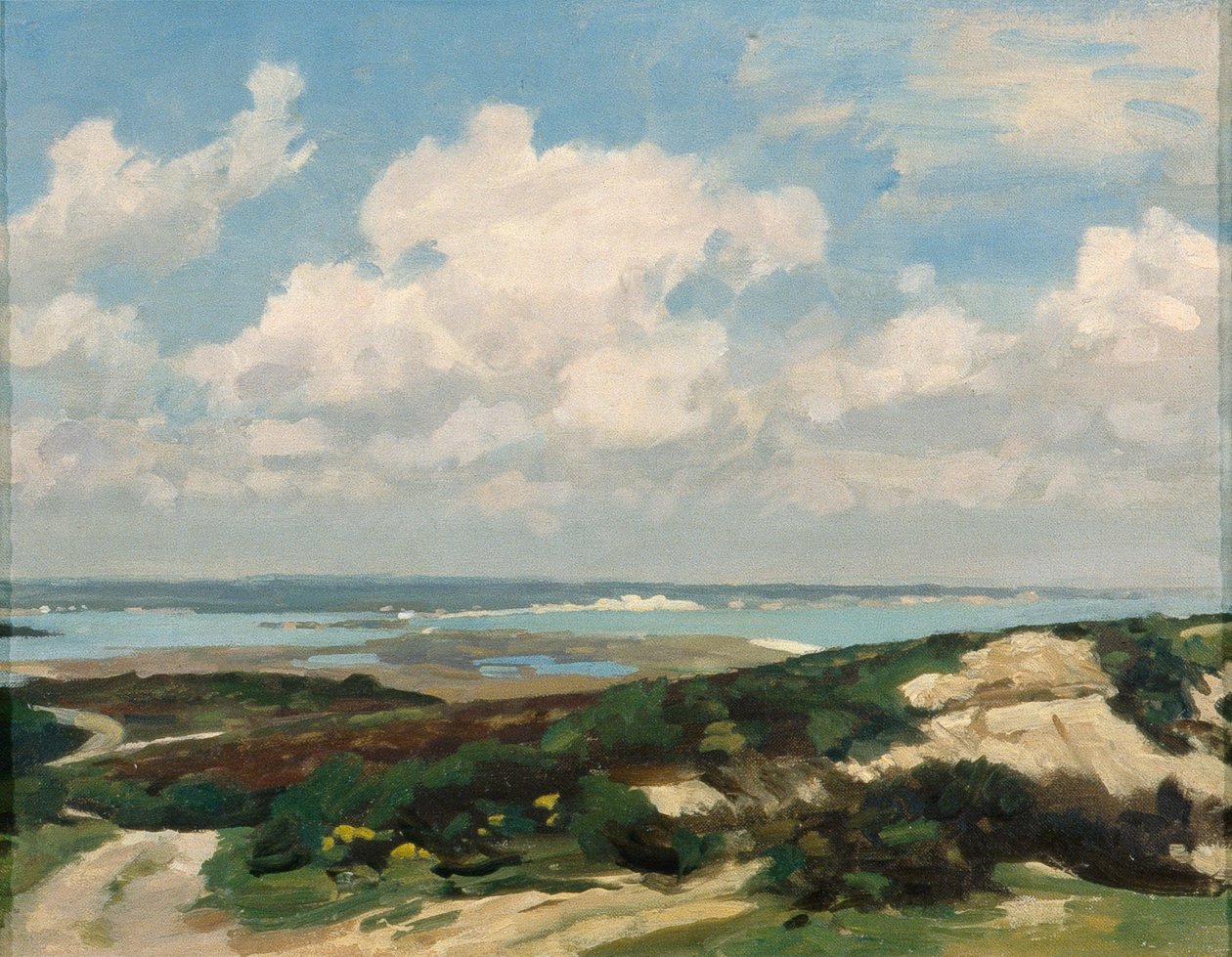 Landskab (olie på lærred) af William Gunning King