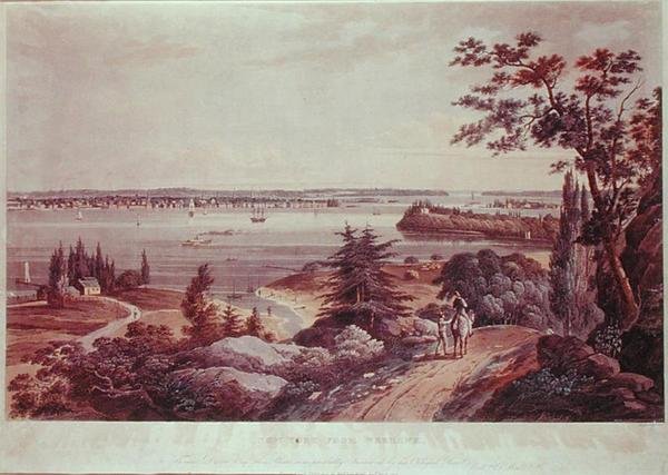 New York fra Weehawk af William Guy Wall