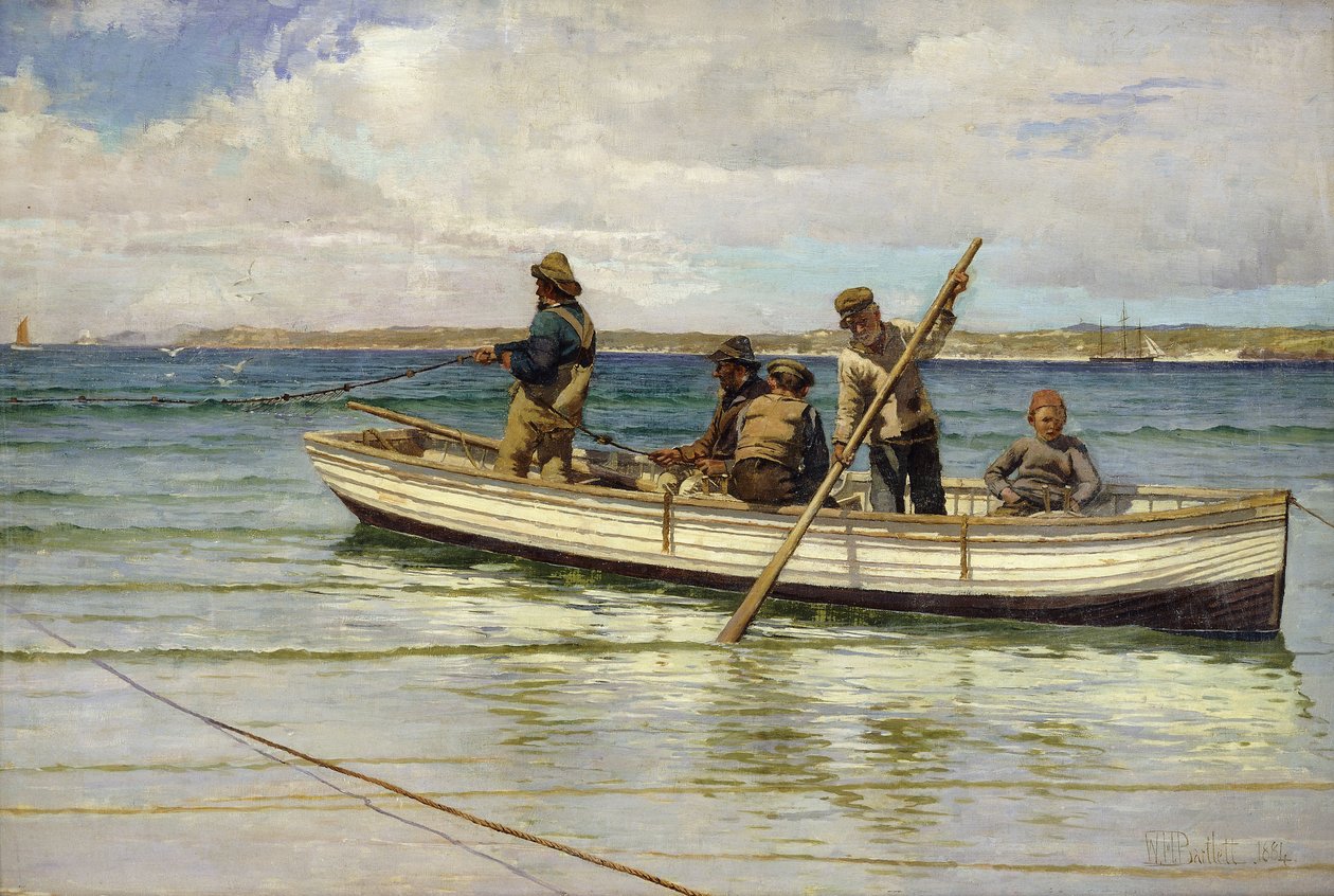 Indhaling af fangsten, 1884 af William H. Bartlett