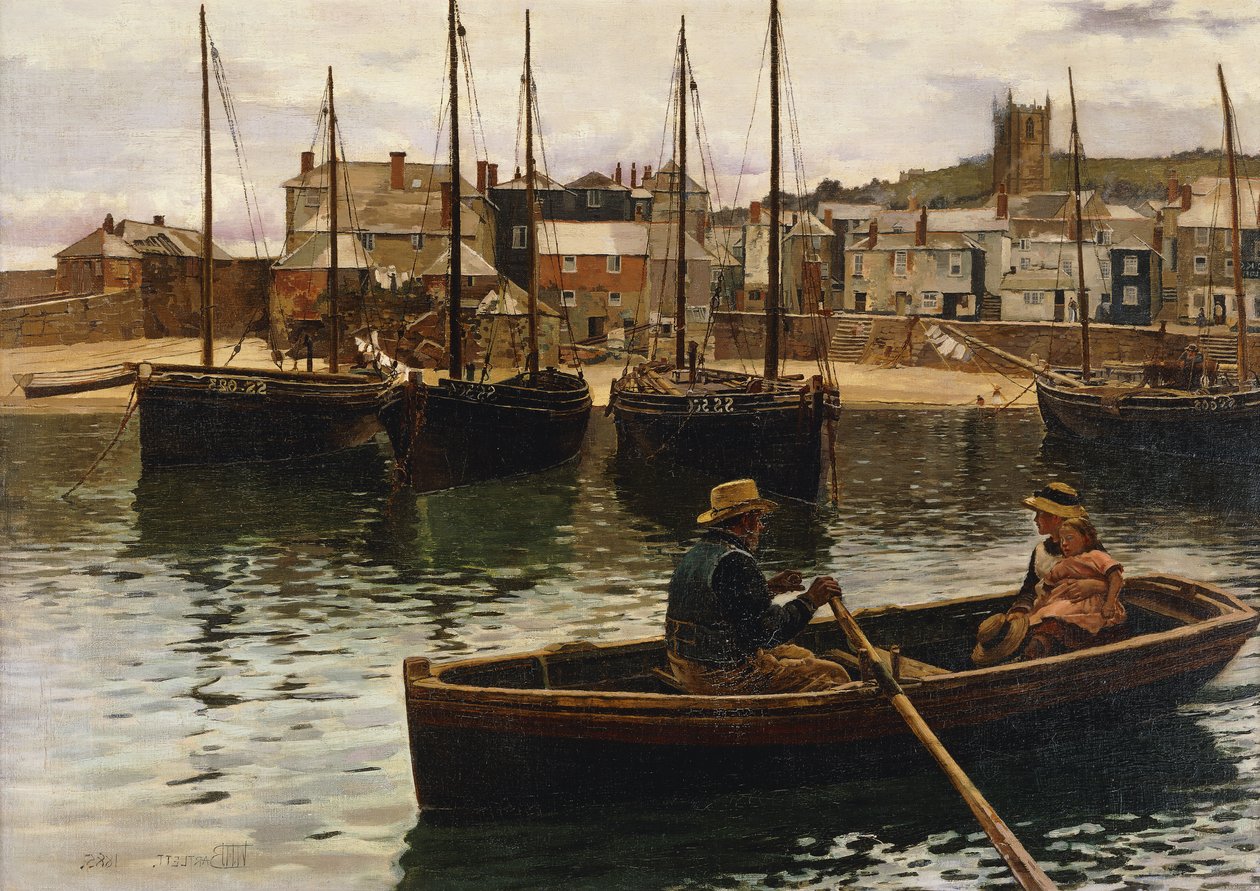 Havnen, St.Ives, Cornwall, 1885 af William H. Bartlett