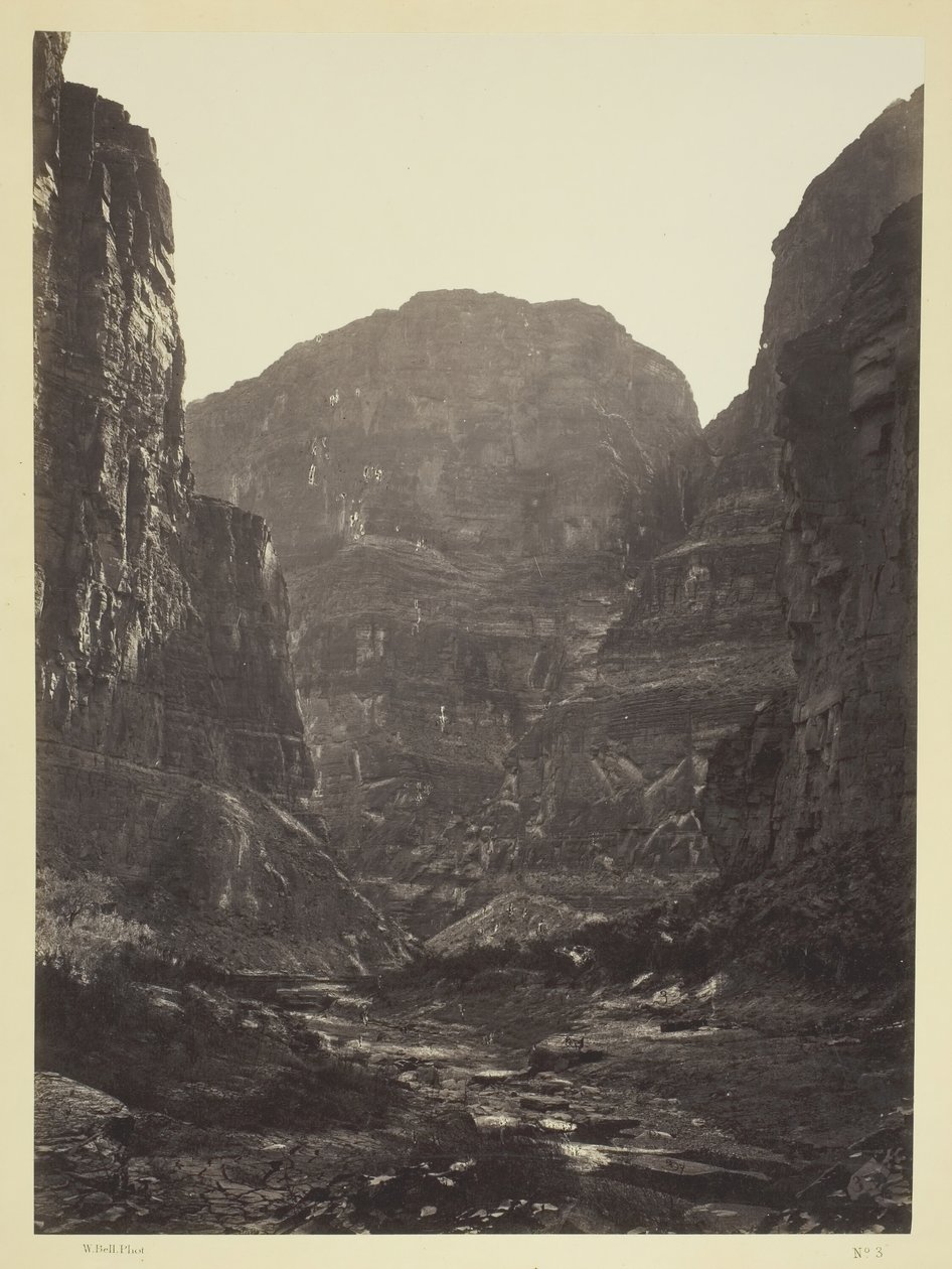 Cañon of Kanab Wash, Colorado River, Looking South, 1872. af William H. Bell