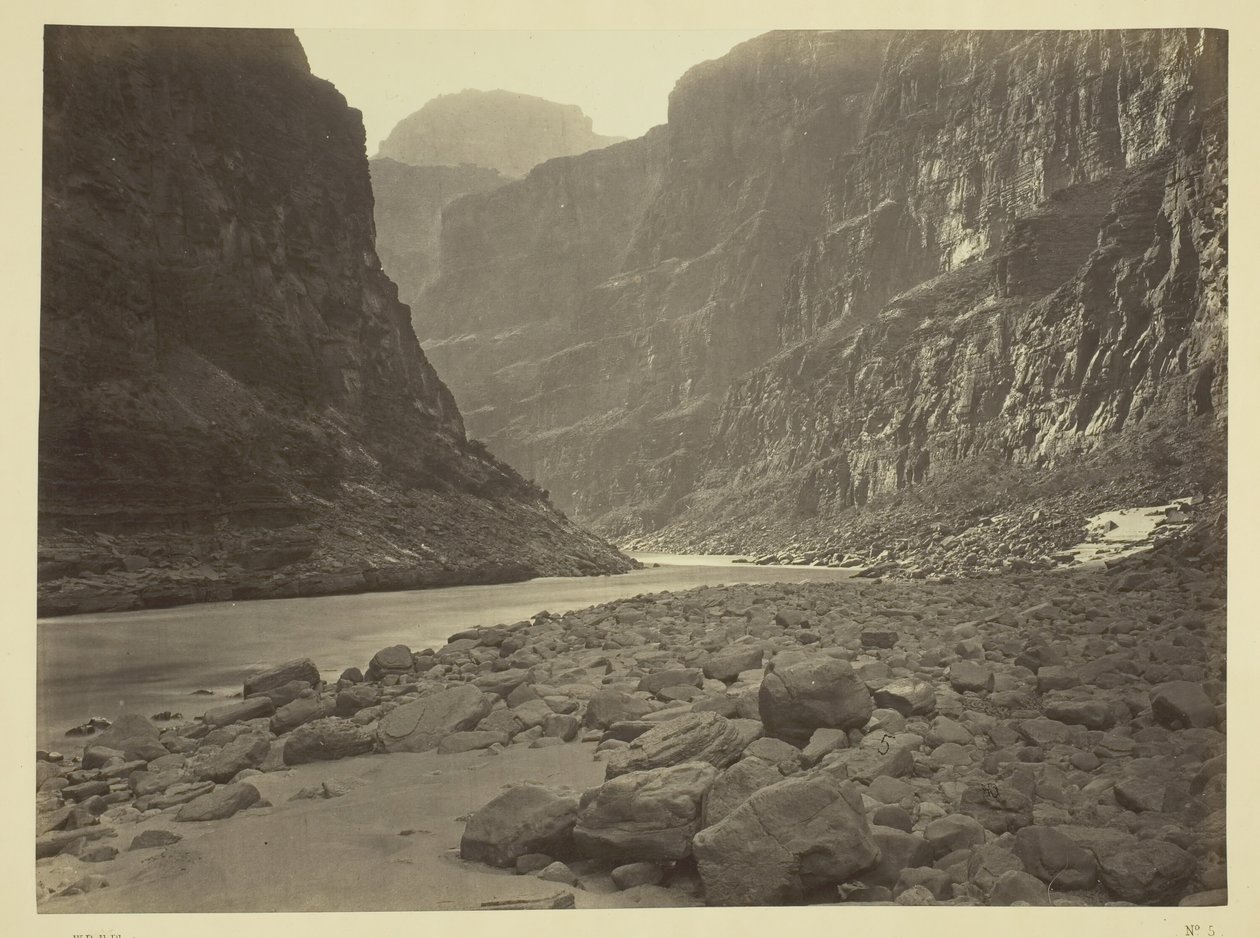 Colorado-floden, mundingen af Kanab Wash, ser mod vest, 1872. af William H. Bell