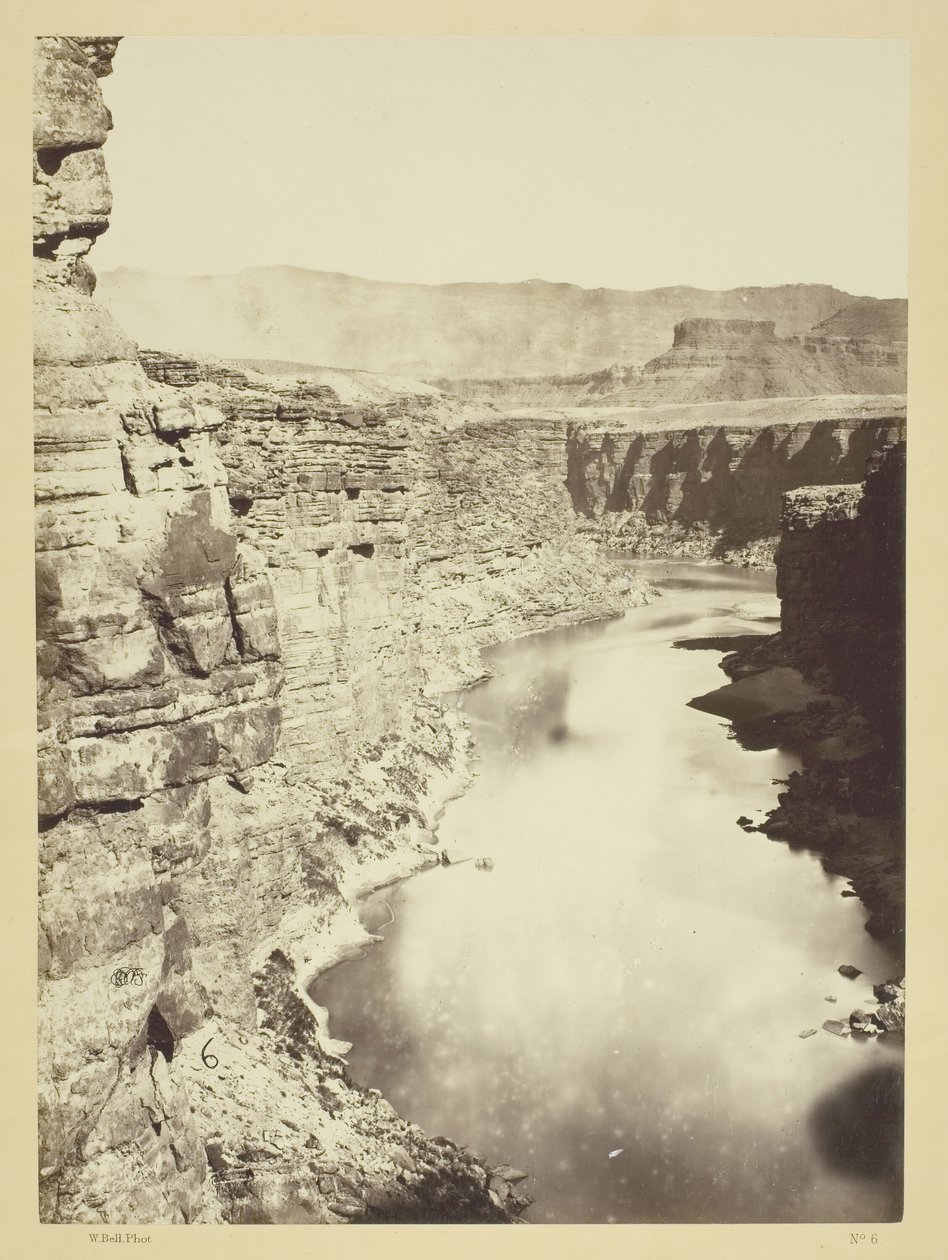 Grand Canon, Colorado River, nær Paria Creek, Looking West, 1872. af William H. Bell