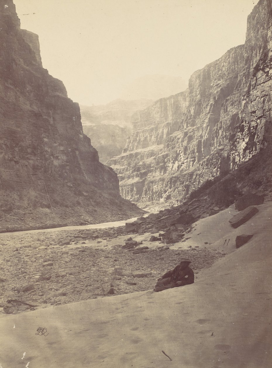 Grand Cañon af Colorado-floden, mundingen af Kanab Wash, ser mod vest, 1872. af William H. Bell