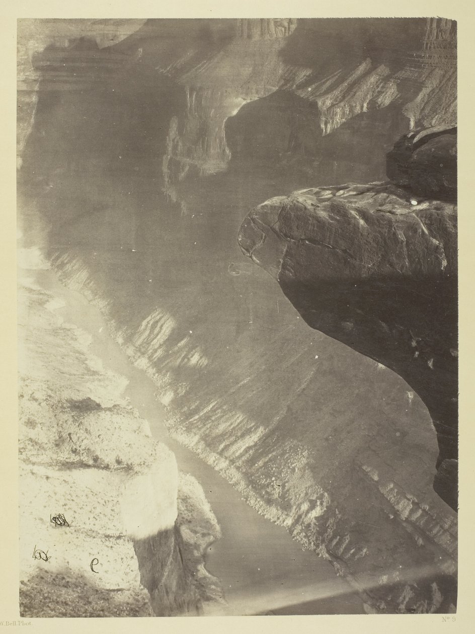 Kigger mod syd ind i Grand Cañon, Colorado River, Sheavwitz Crossing af William H. Bell